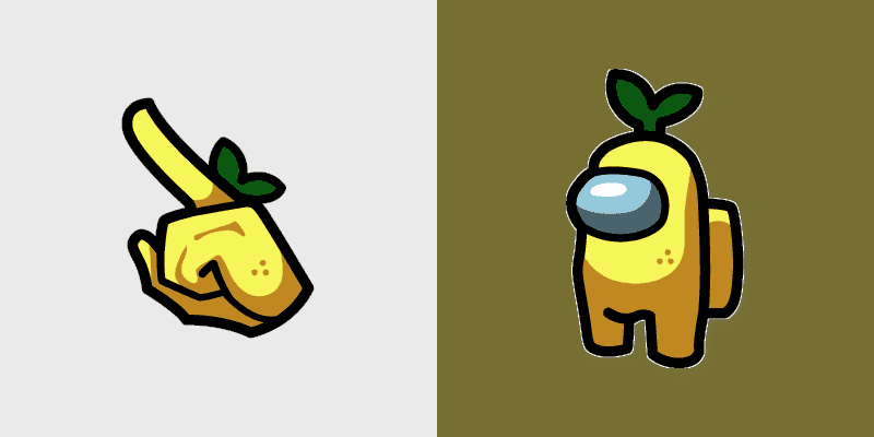 Cute Yellow Among Us Cursor Pack
