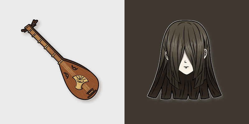 Custom Cursor Pack - Demon Slayer Nakime and Biwa