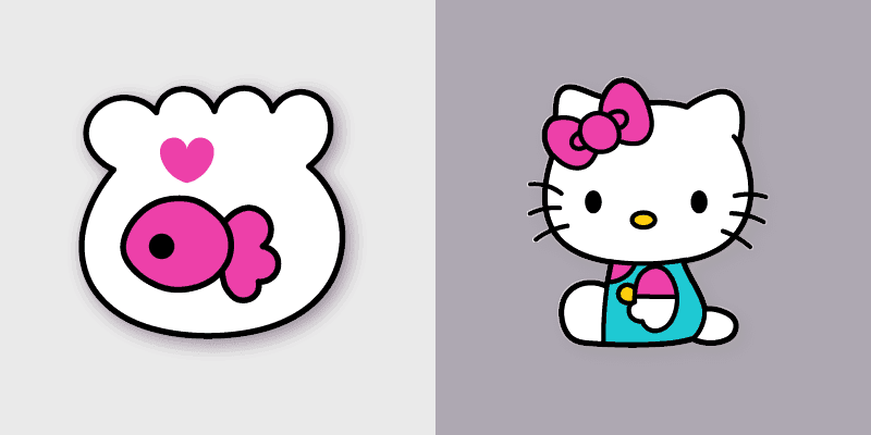 Cute Cursor Pack: Hello Kitty & Fish