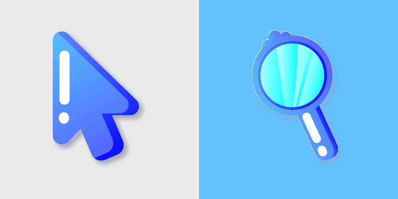 Stylish Cursor Pack - Custom Blue Mirror