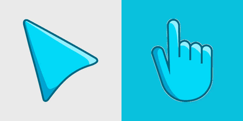 Sky Blue Vibrant Custom Cursor Pack