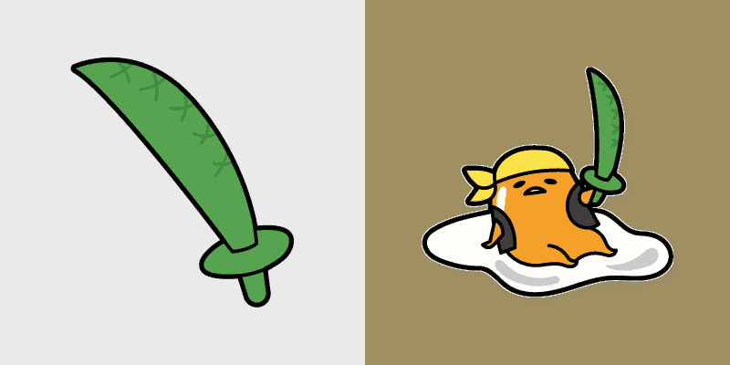 Cute Cursor Pack - Gudetama Pirate Adventure