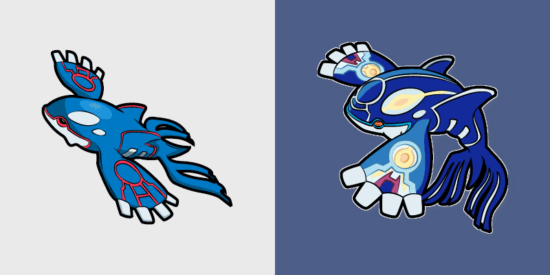 Custom Kyogre & Primal Cursors