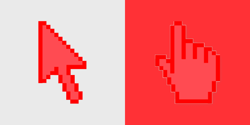 Cute Cursor Pack - Warm Red Palette