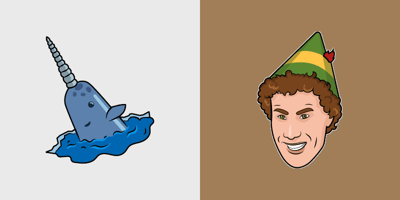 Elf & Mr Narwhal Cursor Pack