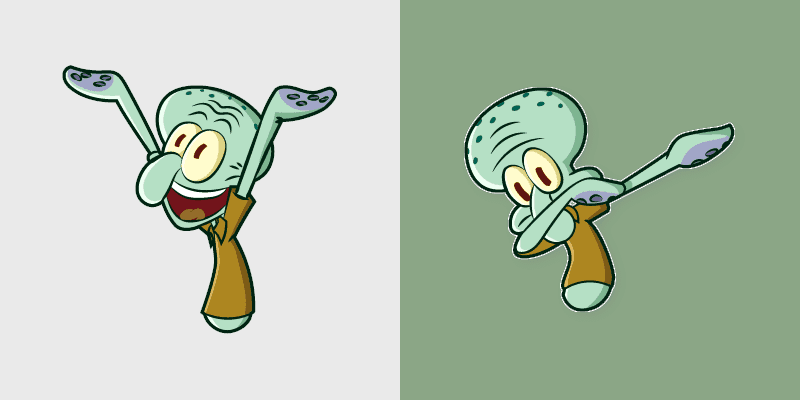 Squidward Cute Cursor Pack