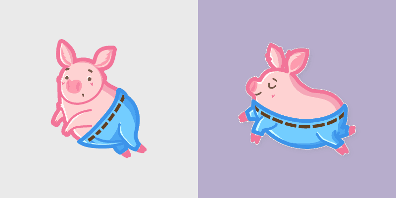 Cute Cursor Pack - Piggy Pants Edition