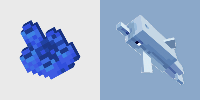 Custom Cursor Pack - Minecraft Dolphin & Coral