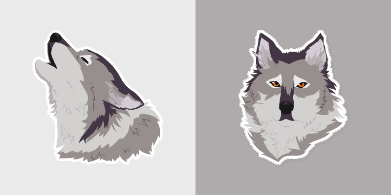 Custom Cute Wolf Cursor Pack