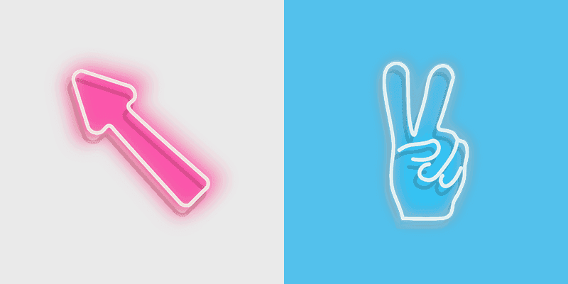 Custom Cute Cursor Pack - Neon