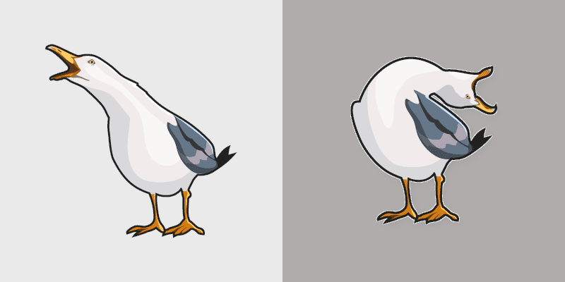 Cute Cursor Pack - Inhaling Seagull