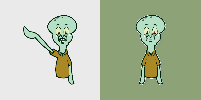 Cute Squidward Cursor Pack