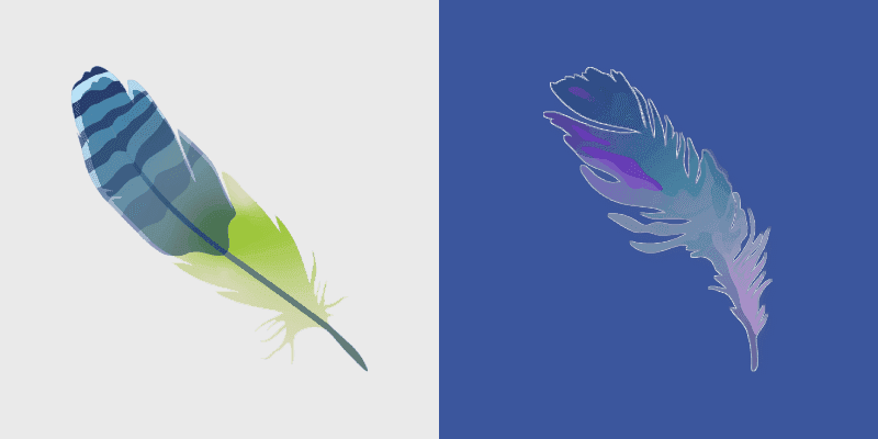 Whimsical Bird Feather Cursor Pack