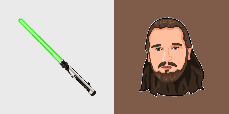 Star Wars Qui-Gon Jinn Lightsaber Cursor Pack