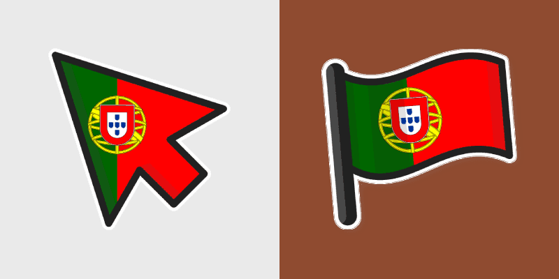 Cute Cursor Pack - Portugal Flag