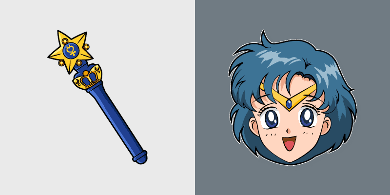 Sailor Mercury Cute Cursor Pack