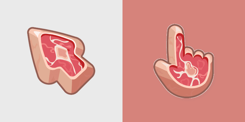 Custom Meaty Mouse Cursors Pack