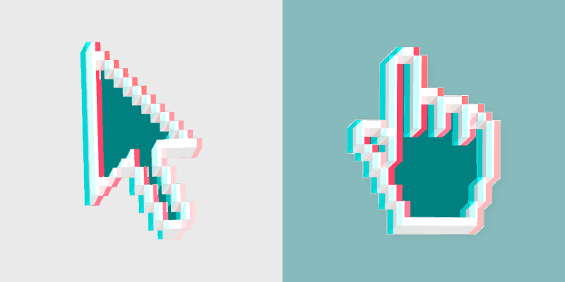 Turquoise Pixel Fun Custom Cursor Pack