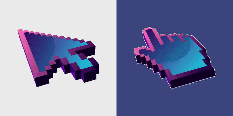 Modern Dark Blue Abstract Cursor Pack