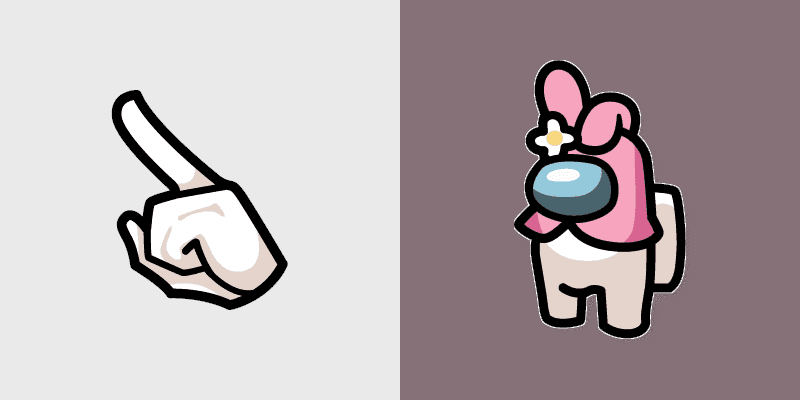 Custom Cute Cursor Pack: My Melody Among Us