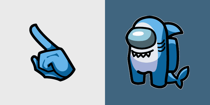 Among Us Shark Custom Cursor Pack