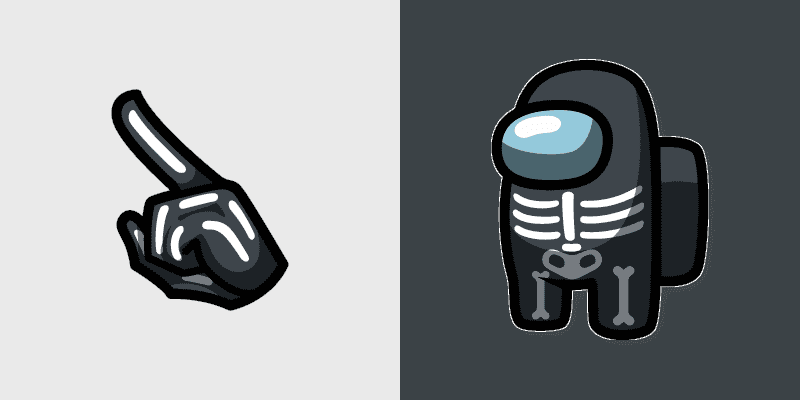 Spooky Skeleton Custom Cursor Pack