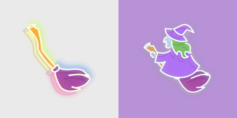Cute Neon Witch's Brew Cursor Pack