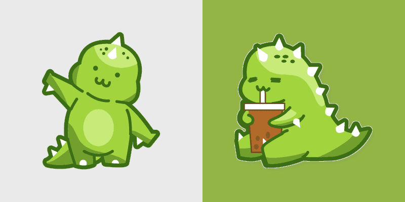 Green Dino Explorer Cursor Pack