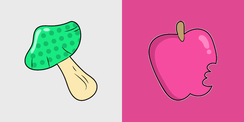 VSCO Girl Custom Cursor Pack - Mushroom Apple