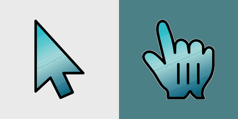 Cute Cursor Pack - Blue Turquoise Gradient