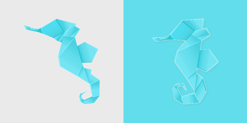 Blue Sea Horse Cute Cursor Pack