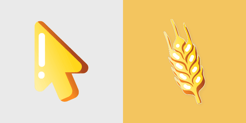 Cute Cursor Pack - Wheat Delight
