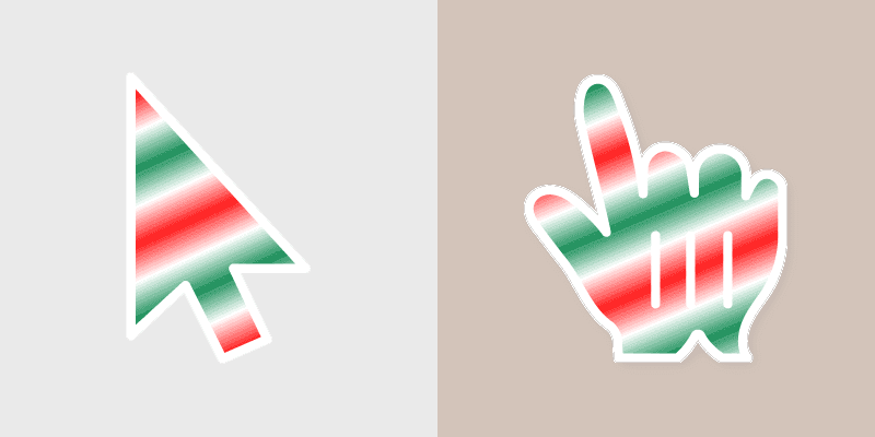 Peppermint Candy Cane Mouse Cursor Pack