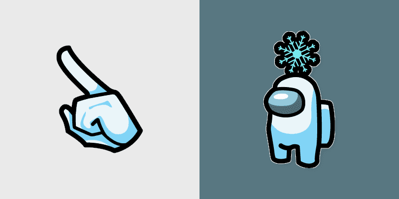 Cute Cursor Pack: Among Us Snowflake Character
