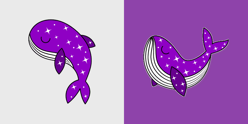 VSCO Girl Cute Whale Custom Cursor