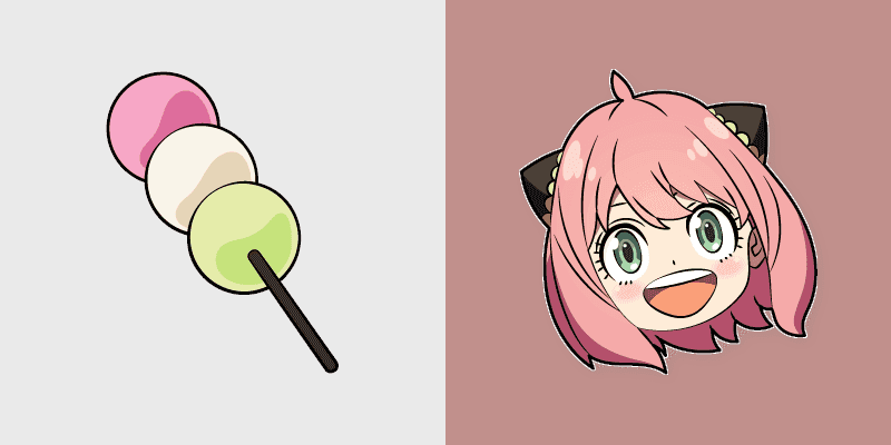 Custom Cursor Pack - Adorable Anya Forger with Dango