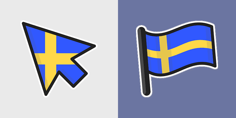 Swedish Flag Cursor Pack