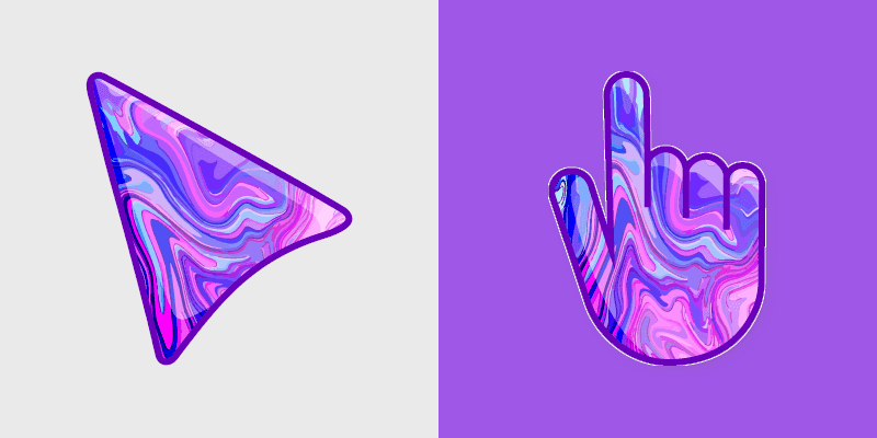 Fluid Blue Pink Cute Cursor Pack