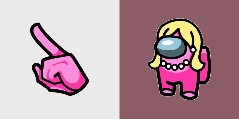 Among Us Cute Pink Barbie Cursor Pack