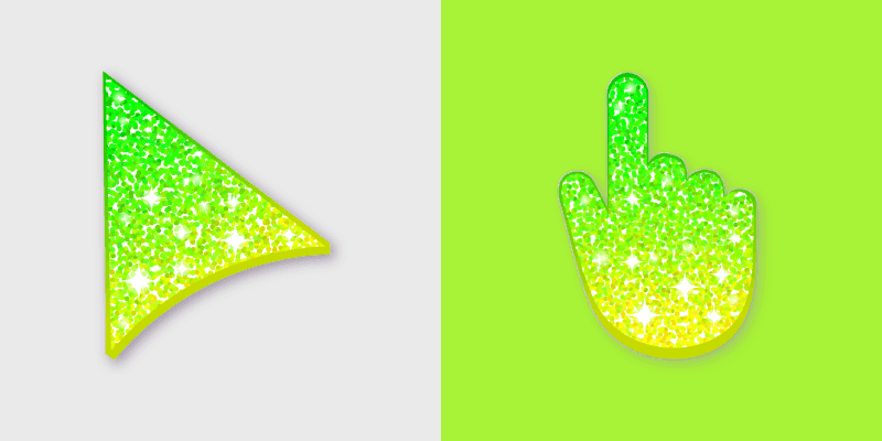 Sparkly Green Cursor Pack