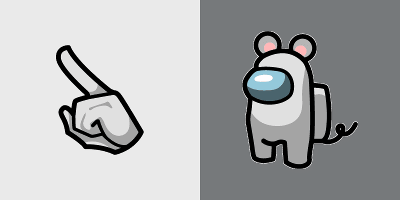 Custom White Mouse Cursor - Among Us Fan Art
