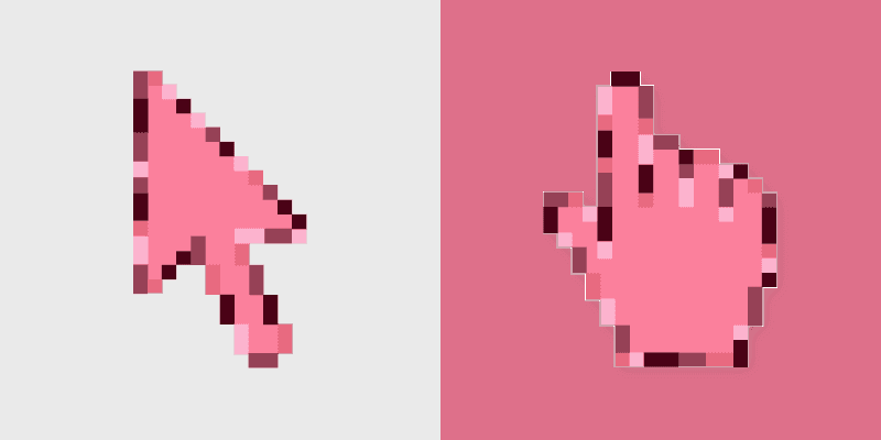 Cute Cursor Pack - Pink Leaf