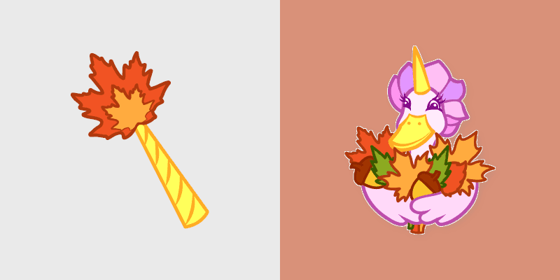 Cute Cursor Pack - Duck Unicorn Autumn Theme