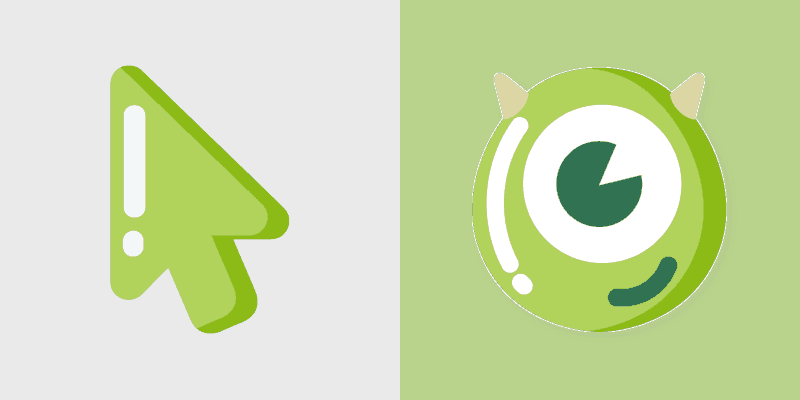 Cute Cursor Pack - Monsters Inc Mike Wazowski