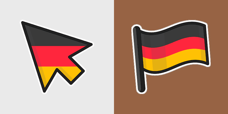 Custom Cute Germany Flag Mouse Cursor