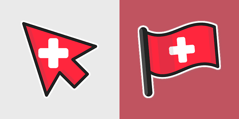 Custom Cursor Pack - Swiss Flag Delight