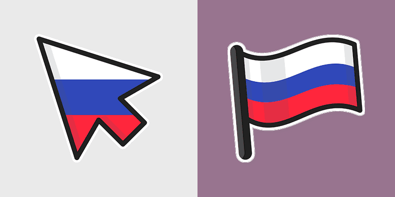 Cute Cursor Pack - Russia Flag Design