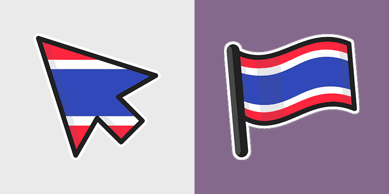 Custom Cute Thailand Flag Mouse Cursor