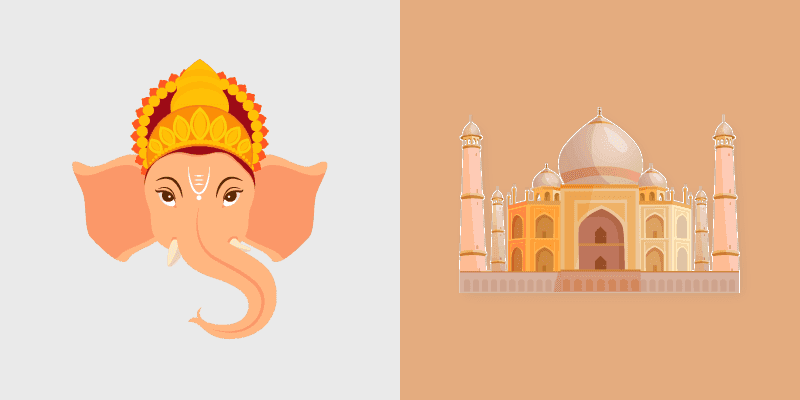 Custom Cursor Pack - India Ganesh & Taj Mahal