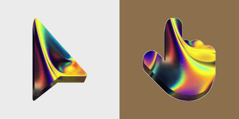 Cute Cursor Pack - Dark Iridescent Magic